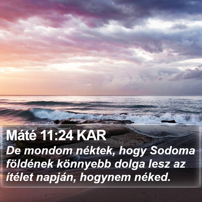 Máté 11:24 KAR Bible Study