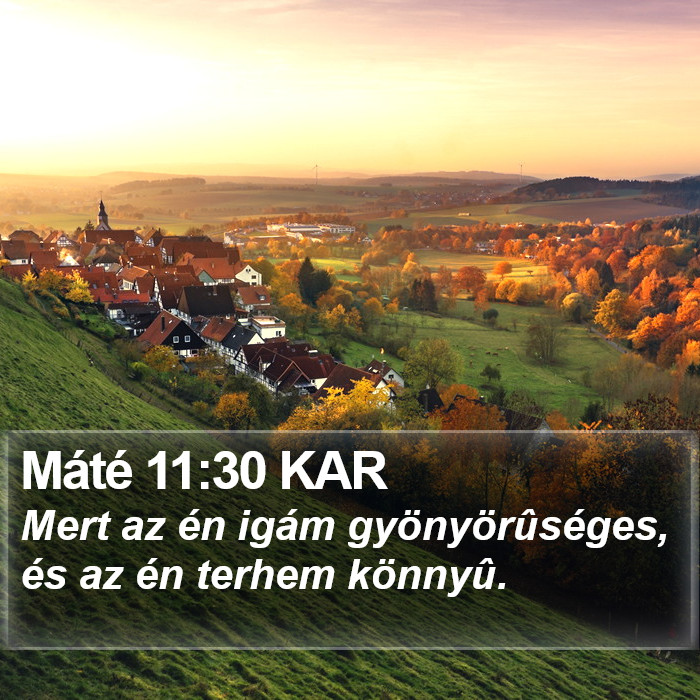 Máté 11:30 KAR Bible Study