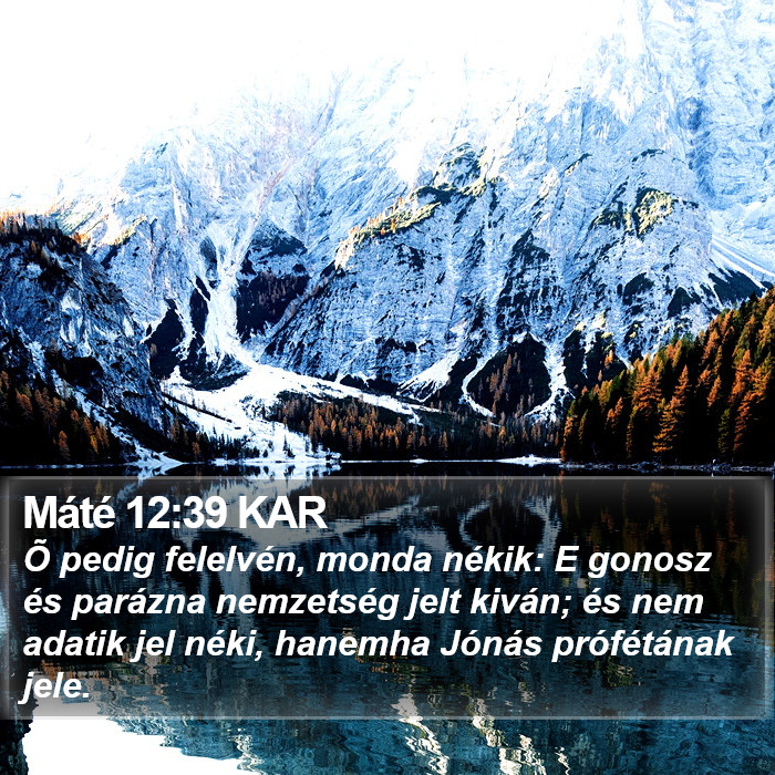 Máté 12:39 KAR Bible Study