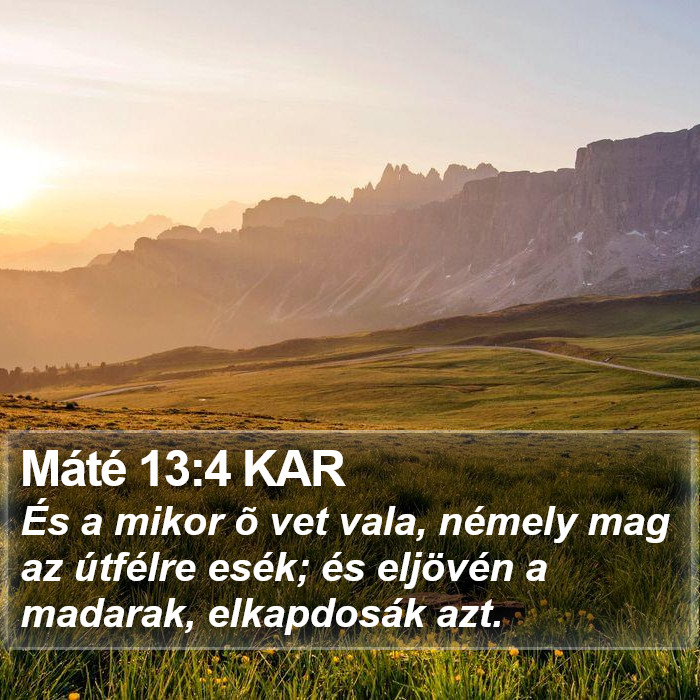 Máté 13:4 KAR Bible Study