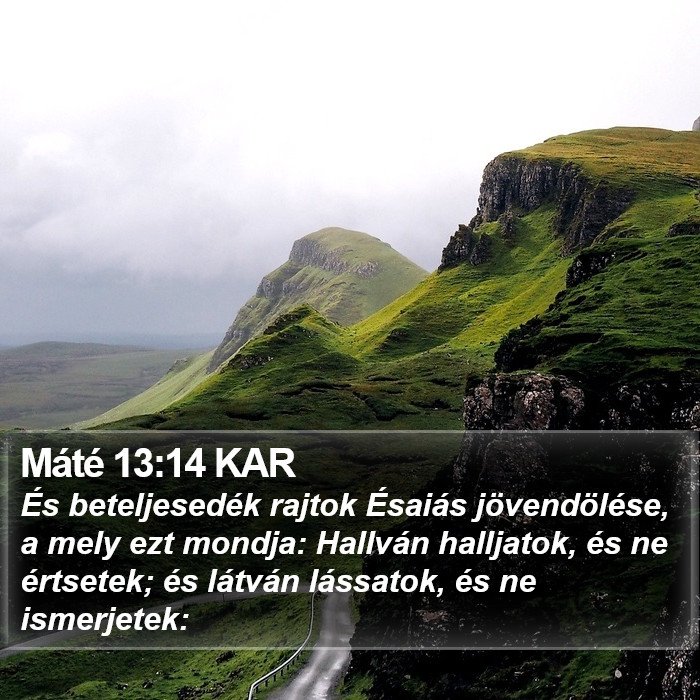 Máté 13:14 KAR Bible Study