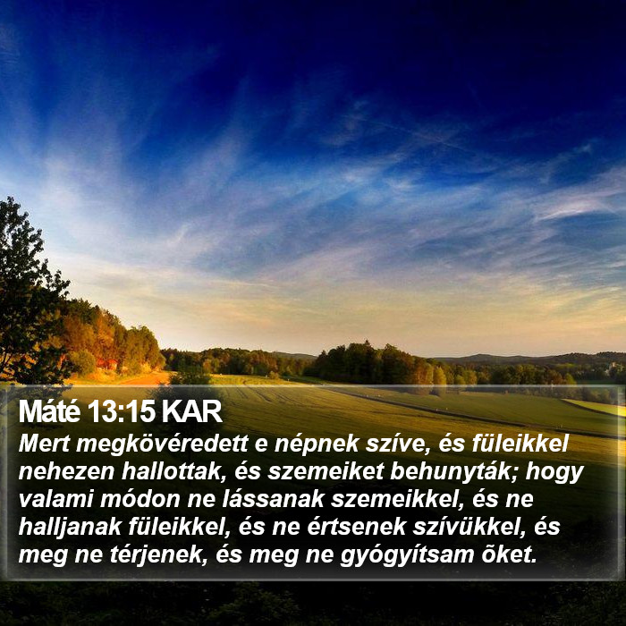 Máté 13:15 KAR Bible Study