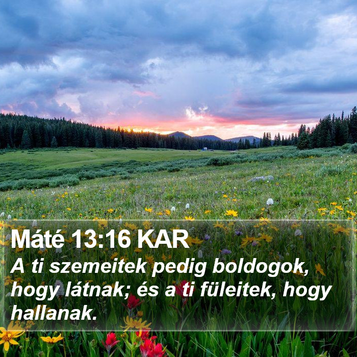 Máté 13:16 KAR Bible Study