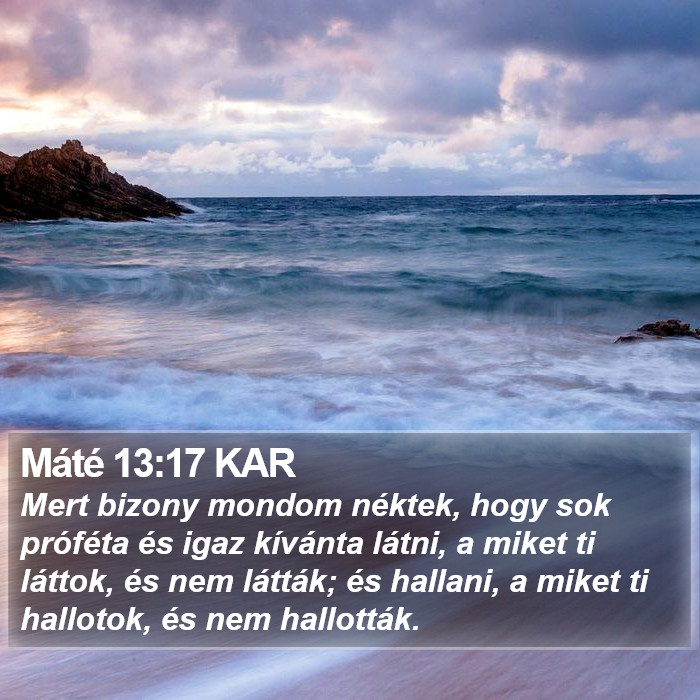 Máté 13:17 KAR Bible Study