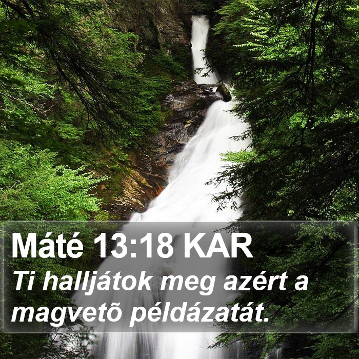 Máté 13:18 KAR Bible Study