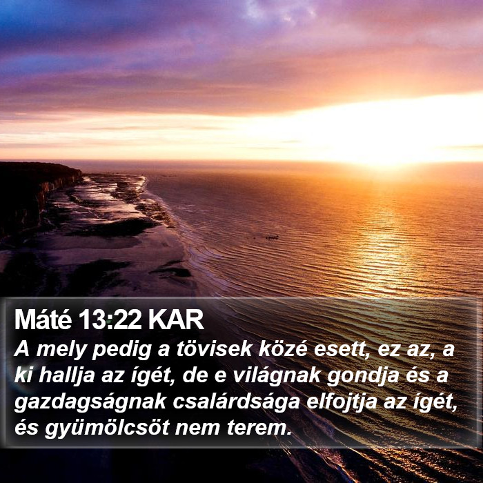 Máté 13:22 KAR Bible Study