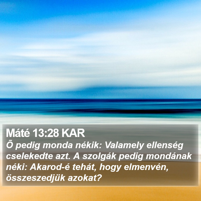 Máté 13:28 KAR Bible Study