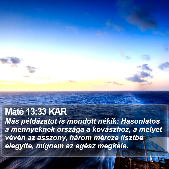 Máté 13:33 KAR Bible Study