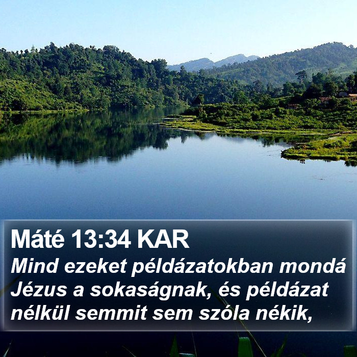 Máté 13:34 KAR Bible Study