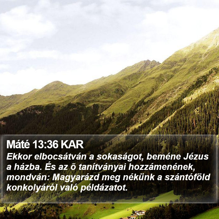 Máté 13:36 KAR Bible Study