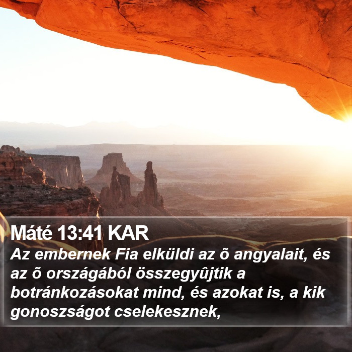 Máté 13:41 KAR Bible Study