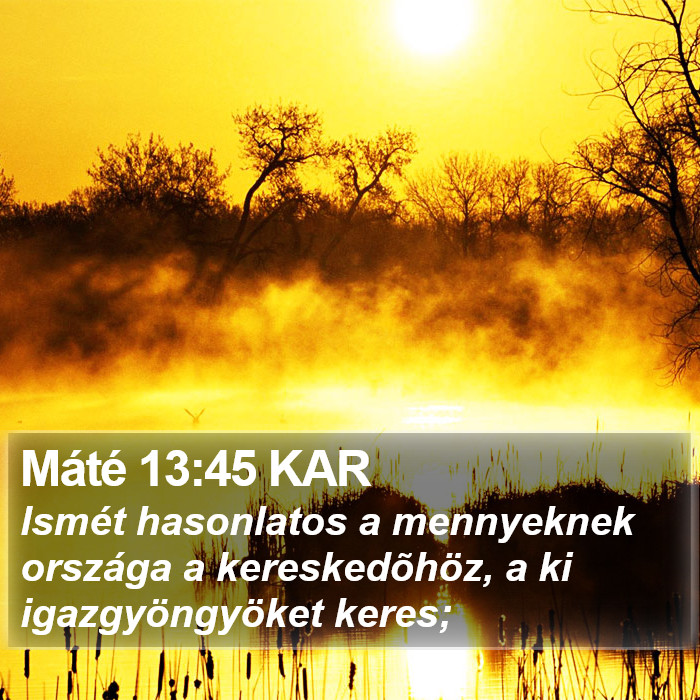 Máté 13:45 KAR Bible Study