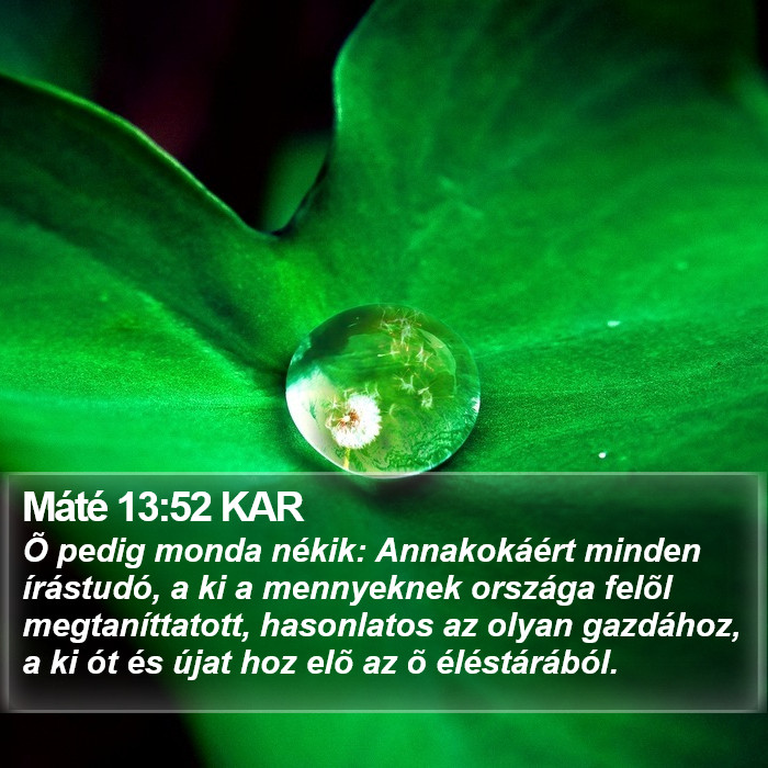 Máté 13:52 KAR Bible Study