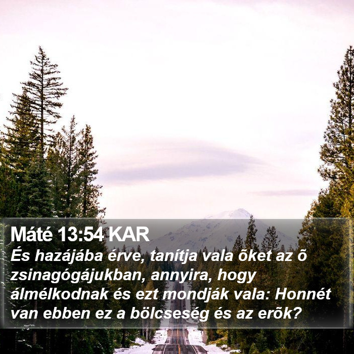 Máté 13:54 KAR Bible Study