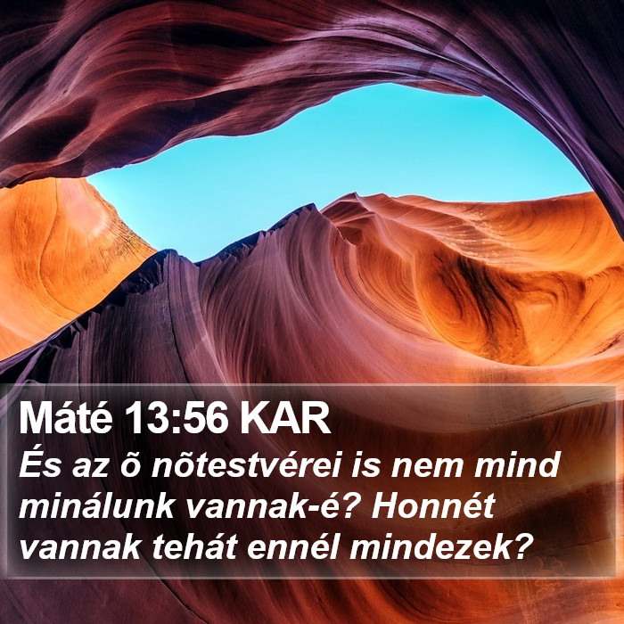 Máté 13:56 KAR Bible Study