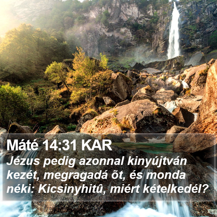 Máté 14:31 KAR Bible Study