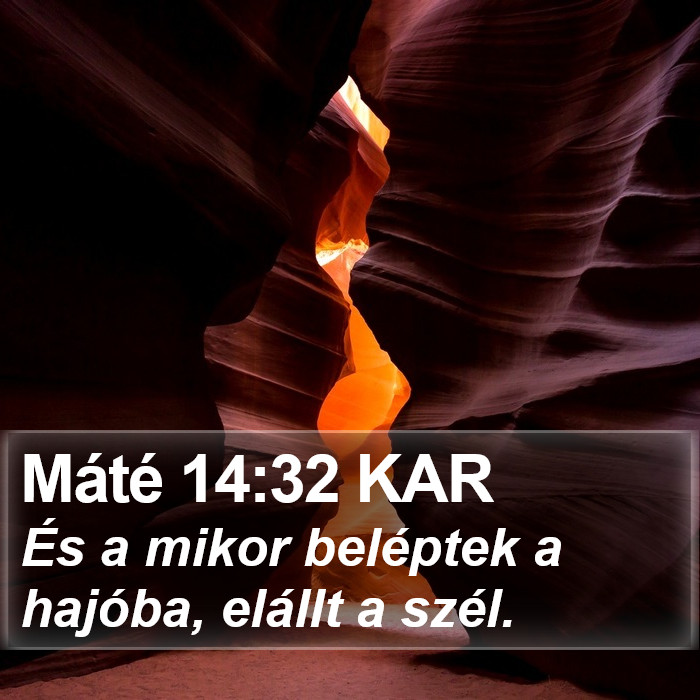 Máté 14:32 KAR Bible Study