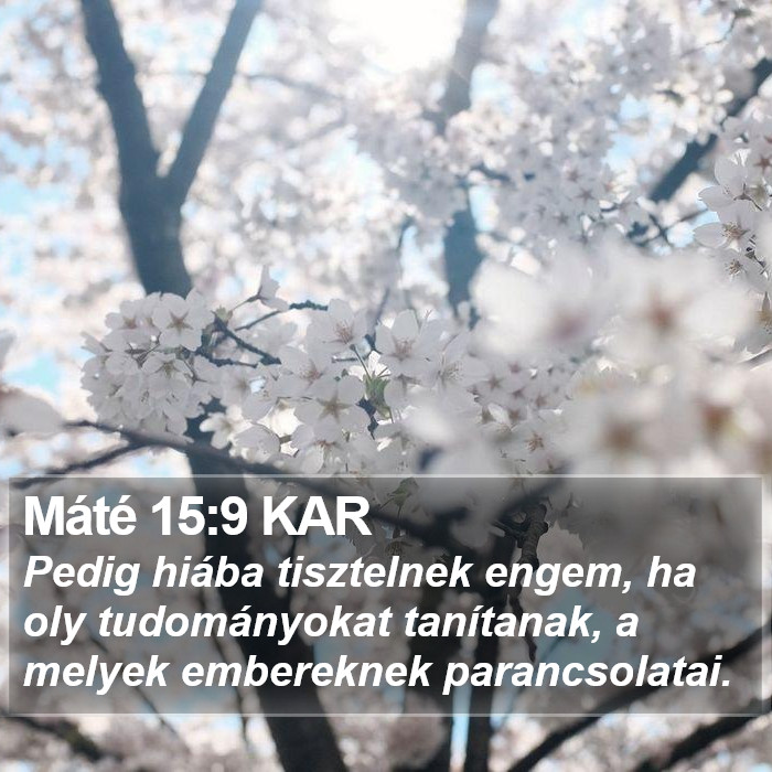 Máté 15:9 KAR Bible Study