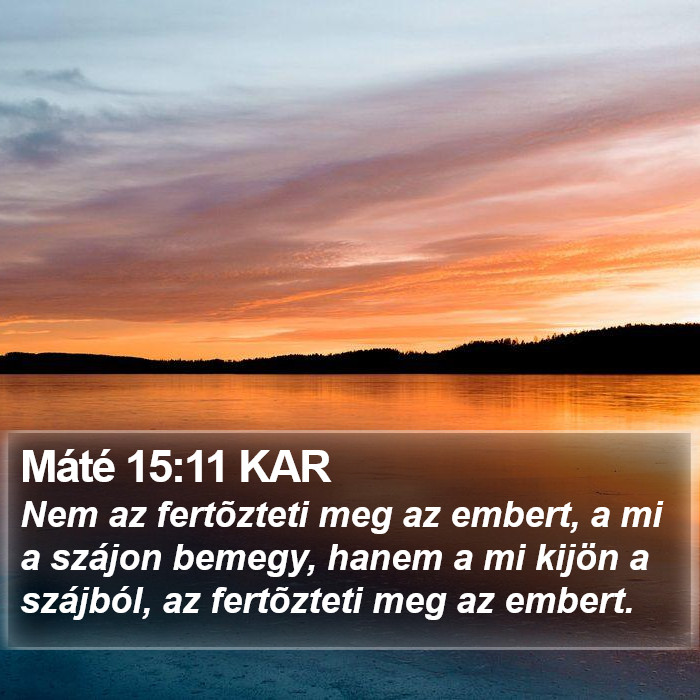 Máté 15:11 KAR Bible Study