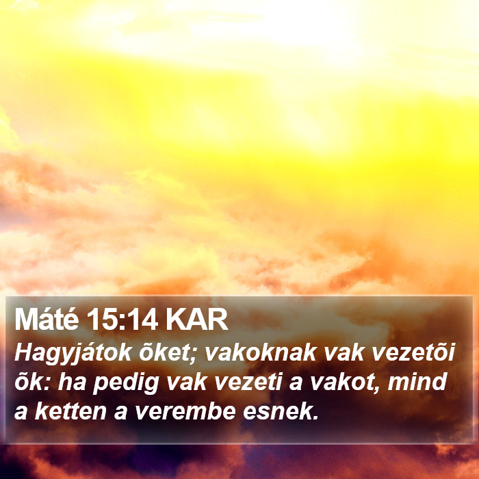 Máté 15:14 KAR Bible Study