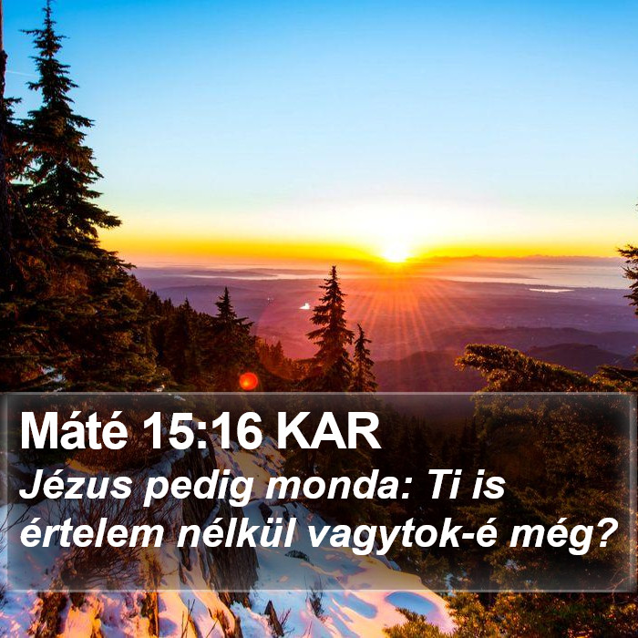 Máté 15:16 KAR Bible Study