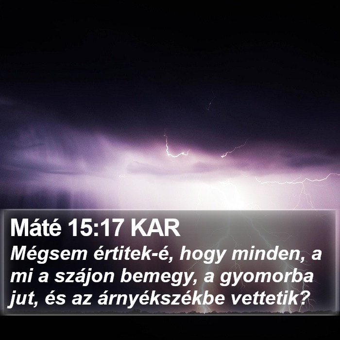 Máté 15:17 KAR Bible Study