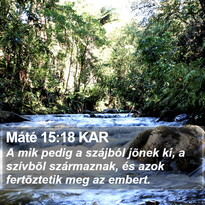 Máté 15:18 KAR Bible Study