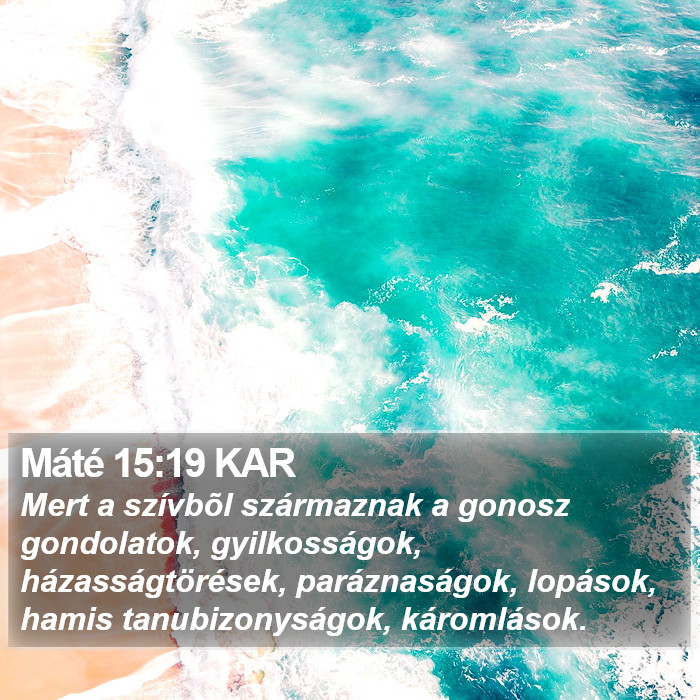 Máté 15:19 KAR Bible Study