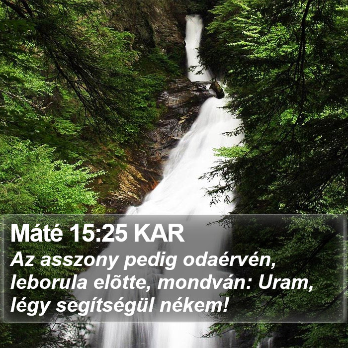 Máté 15:25 KAR Bible Study