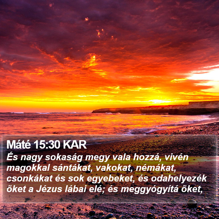 Máté 15:30 KAR Bible Study