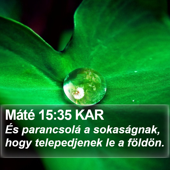 Máté 15:35 KAR Bible Study