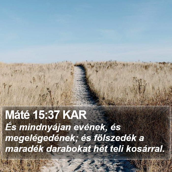 Máté 15:37 KAR Bible Study