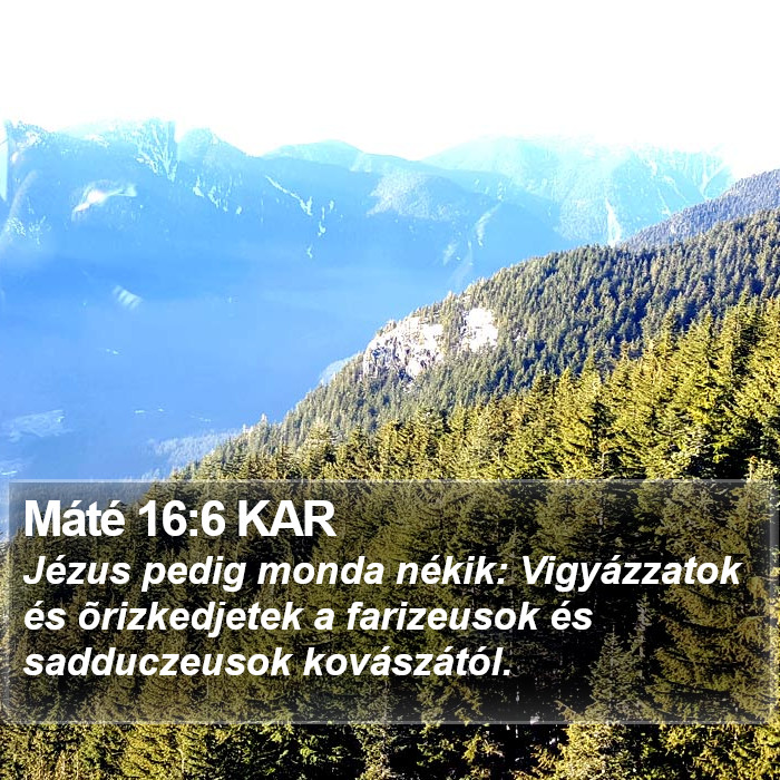 Máté 16:6 KAR Bible Study