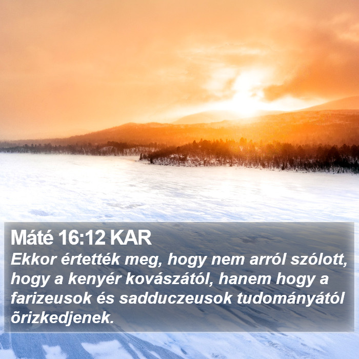 Máté 16:12 KAR Bible Study