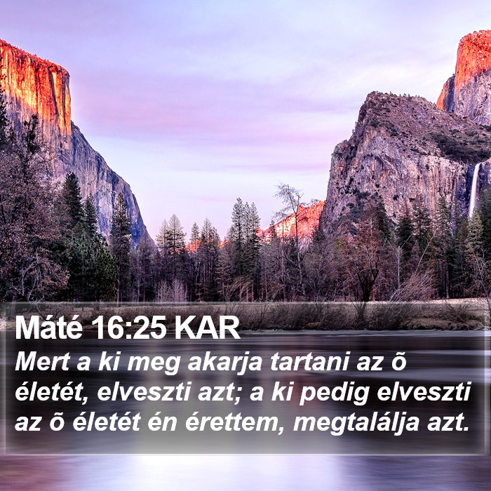 Máté 16:25 KAR Bible Study