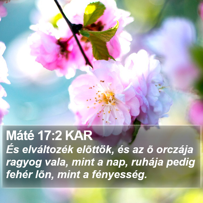 Máté 17:2 KAR Bible Study