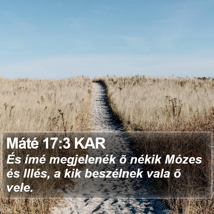 Máté 17:3 KAR Bible Study