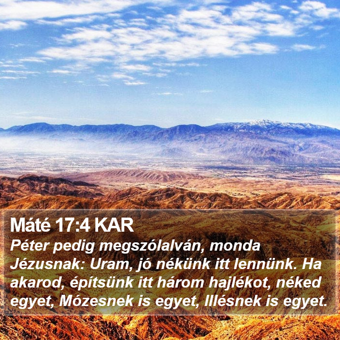 Máté 17:4 KAR Bible Study