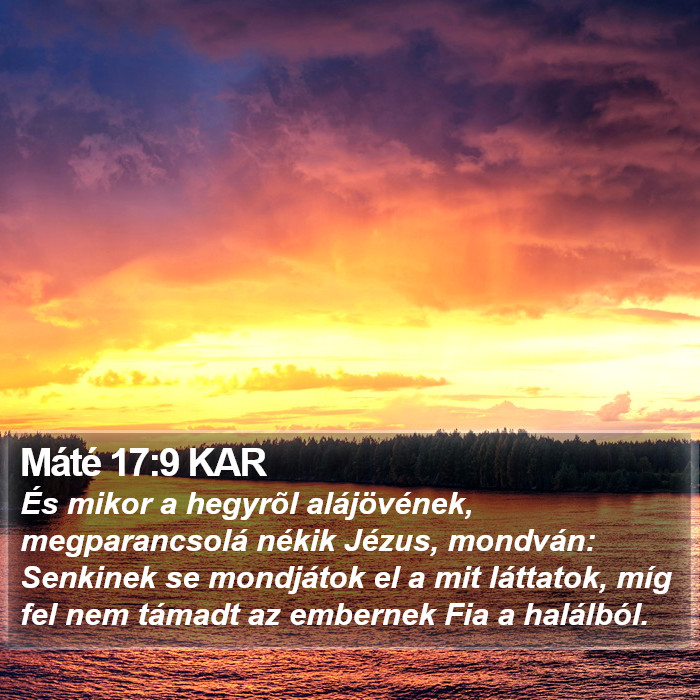 Máté 17:9 KAR Bible Study