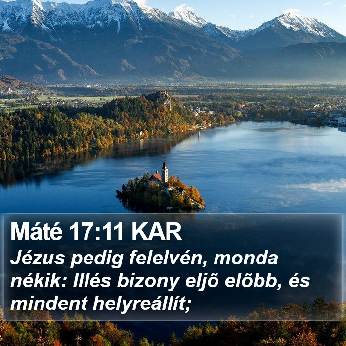 Máté 17:11 KAR Bible Study