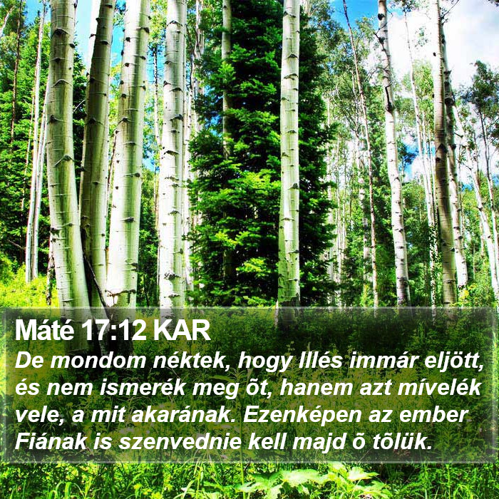 Máté 17:12 KAR Bible Study