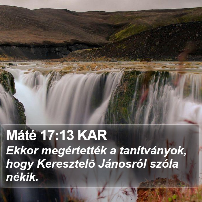 Máté 17:13 KAR Bible Study