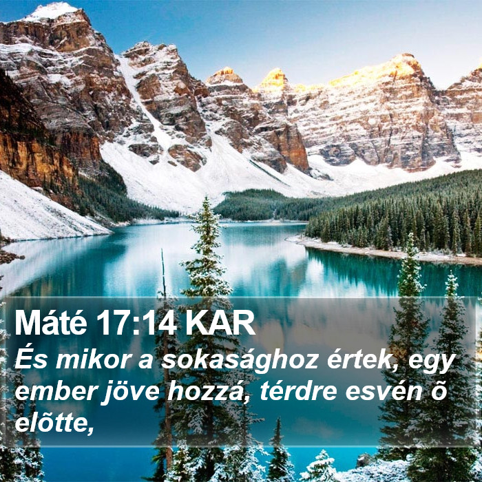 Máté 17:14 KAR Bible Study