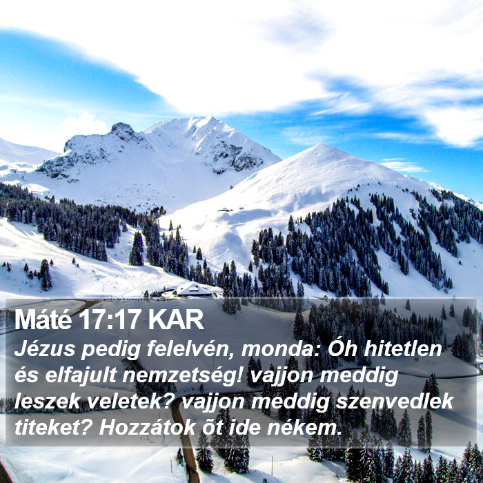 Máté 17:17 KAR Bible Study