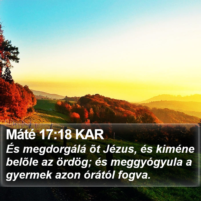 Máté 17:18 KAR Bible Study