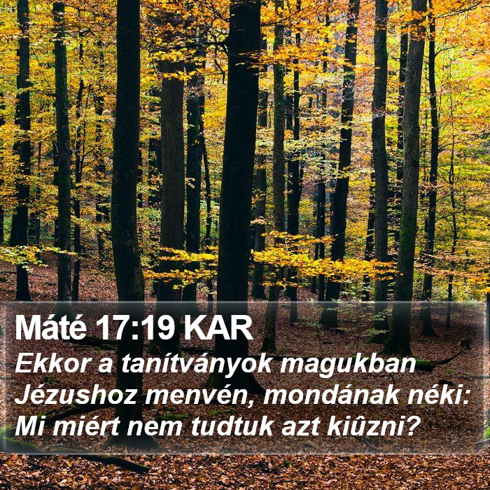 Máté 17:19 KAR Bible Study