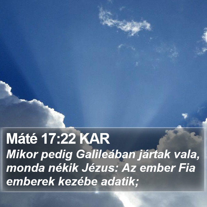 Máté 17:22 KAR Bible Study