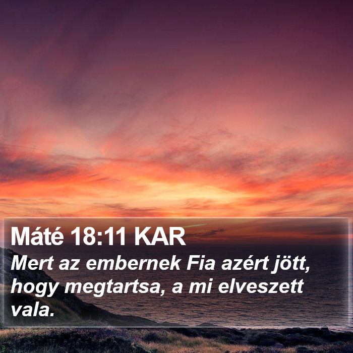 Máté 18:11 KAR Bible Study