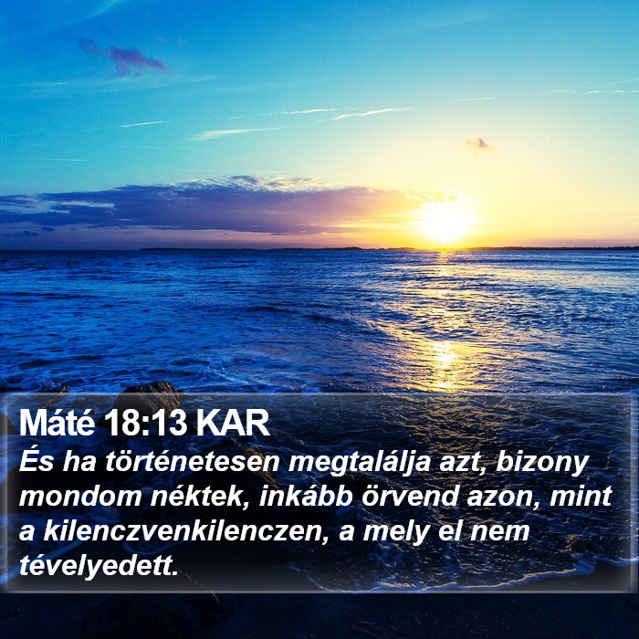 Máté 18:13 KAR Bible Study