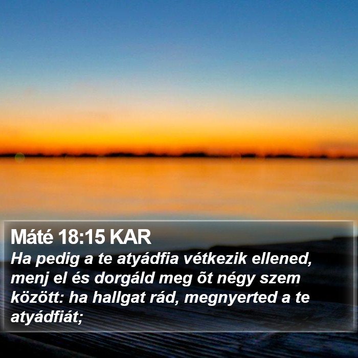 Máté 18:15 KAR Bible Study